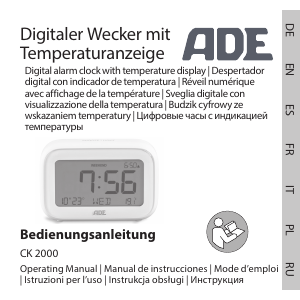Manual ADE CK 2000 Alarm Clock
