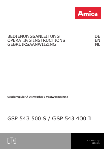 Handleiding Amica GSP 543 400 IL Vaatwasser