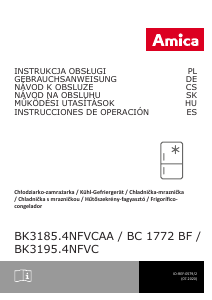 Instrukcja Amica EKGCS 387 930 Lodówko-zamrażarka