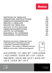 Manual Amica KGCN 387 140 E Fridge-Freezer