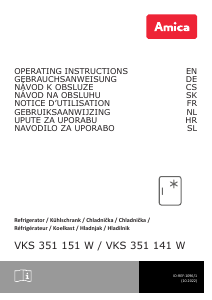 Bedienungsanleitung Amica VKS 351 151 W Kühlschrank