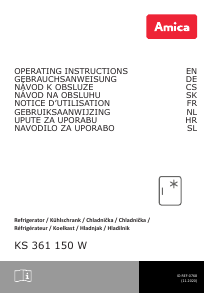 Návod Amica KS 361 151 W Chladnička