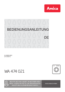 Bedienungsanleitung Amica WA 474 021 Waschmaschine