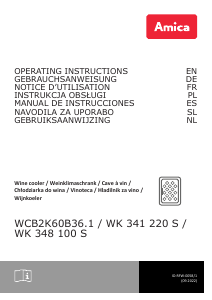 Instrukcja Amica WK 348 100 S Chłodziarka do wina