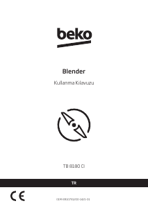 Kullanım kılavuzu BEKO TB 8180 CI Starlight Blender