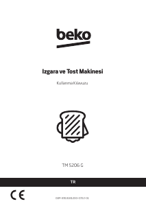 Kullanım kılavuzu BEKO TM 5206 G Izgara tost makinesi