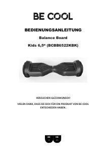 Bedienungsanleitung Be Cool BCBB6522KBK Hoverboard