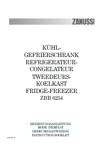 Bedienungsanleitung Zanussi ZBB6254 Kühl-gefrierkombination