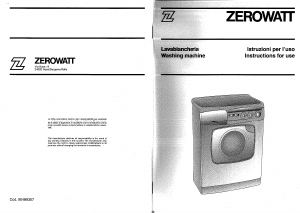 Manuale Zerowatt ZA 88 SS Lavatrice