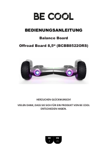 Bedienungsanleitung Be Cool BCBB8522ORS Hoverboard