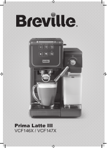 Handleiding Breville VCF147X Prima Latte III Koffiezetapparaat