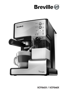 Käyttöohje Breville VCF046X Prima Latte Kahvikone