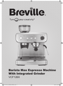 Bruksanvisning Breville VCF126X Barista Max Espressomaskin