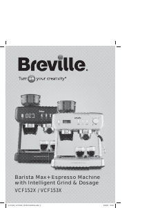 Handleiding Breville VCF153X Barista Max+ Espresso-apparaat