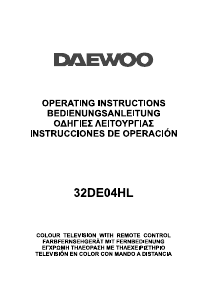Manual de uso Daewoo 32DE04HL Televisor de LED