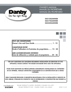 Mode d’emploi Danby DAS170GAHWDB Climatiseur