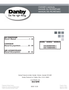 Manual de uso Danby DAC080B8IWDB-6 Aire acondicionado