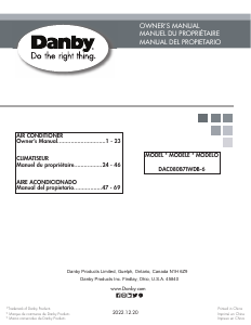 Manual de uso Danby DAC080B7IWDB-6 Aire acondicionado