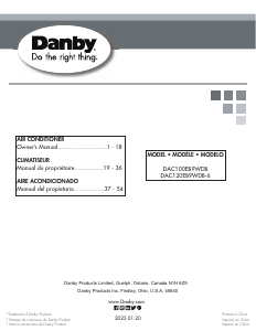 Manual de uso Danby DAC120EB9WDB-6 Aire acondicionado