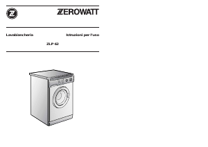 Manuale Zerowatt ZLP 62-01 Lavatrice