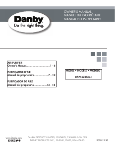 Mode d’emploi Danby DAP152BAW-I Purificateur d'air