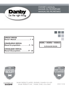 Manual Danby DUFM060B1BSLDB Freezer