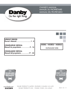 Manual Danby DUFM060B1WDB Freezer