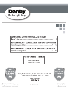 Manual Danby DUF206E1SSLDB Freezer