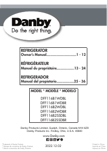 Manual Danby DFF116B2WDBR Fridge-Freezer