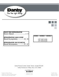 Manual Danby DFF180E2SSDB Fridge-Freezer