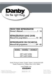 Mode d’emploi Danby DFF142E1SSDB Réfrigérateur combiné