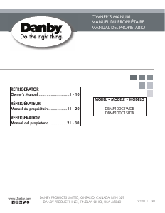 Manual de uso Danby DBMF100C1SLDB Frigorífico combinado
