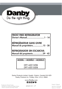 Mode d’emploi Danby DFF142E1WDB Réfrigérateur combiné