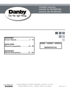 Mode d’emploi Danby DBMW009201M1 Micro-onde