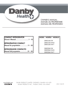 Manual de uso Danby DH032A1W-T Refrigerador