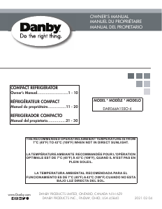 Manual Danby DAR044A1SSO-6 Refrigerator