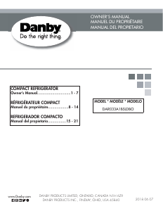 Manual de uso Danby DAR033A1BSLDBO Refrigerador