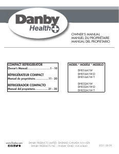 Handleiding Danby DH016A1W-D Koelkast