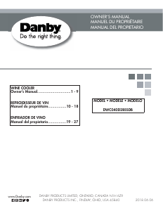 Manual de uso Danby DWC040D2BSSDB Vinoteca