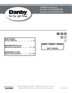 Manual Danby DWC172BLPDB Wine Cabinet