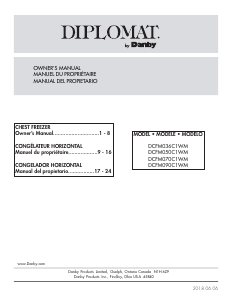 Mode d’emploi Diplomat DCFM090C1WM Congélateur