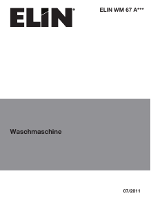 Bedienungsanleitung ELIN WM 67 A Waschmaschine