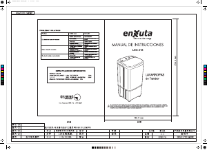 Manual Enxuta LEX218 Washing Machine
