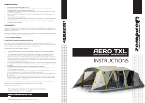 Handleiding Zempire Aero TXL Tent