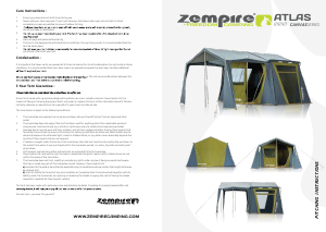 Manual Zempire Atlas Tent