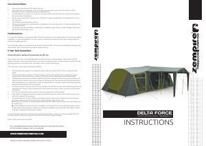 Handleiding Zempire Delta Force Tent