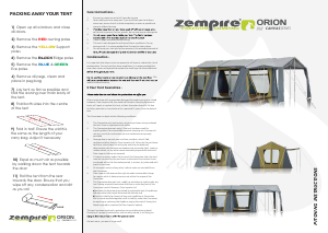 Handleiding Zempire Orion Tent