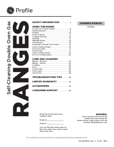 Manual GE PGS960YPFS Range