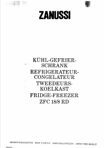 Handleiding Zanussi ZFC18/8RD Koel-vries combinatie