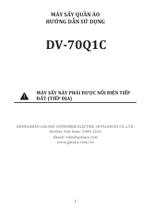 Hướng dẫn sử dụng Galanz DV-70Q1C Máy sấy